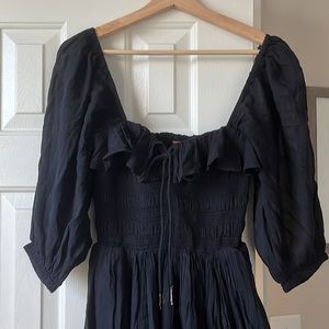 Free People Oasis Midi Dress Black XS